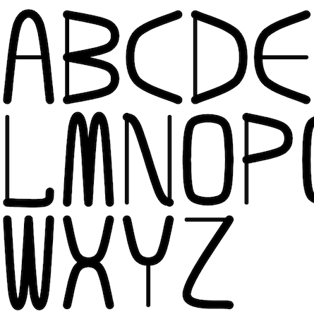Thickness Alphabet