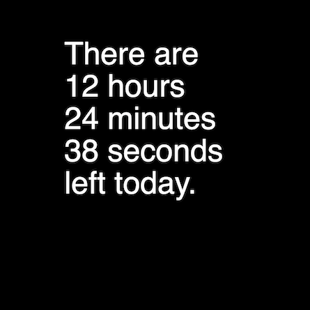 Clock 5: Time Remaining in Words